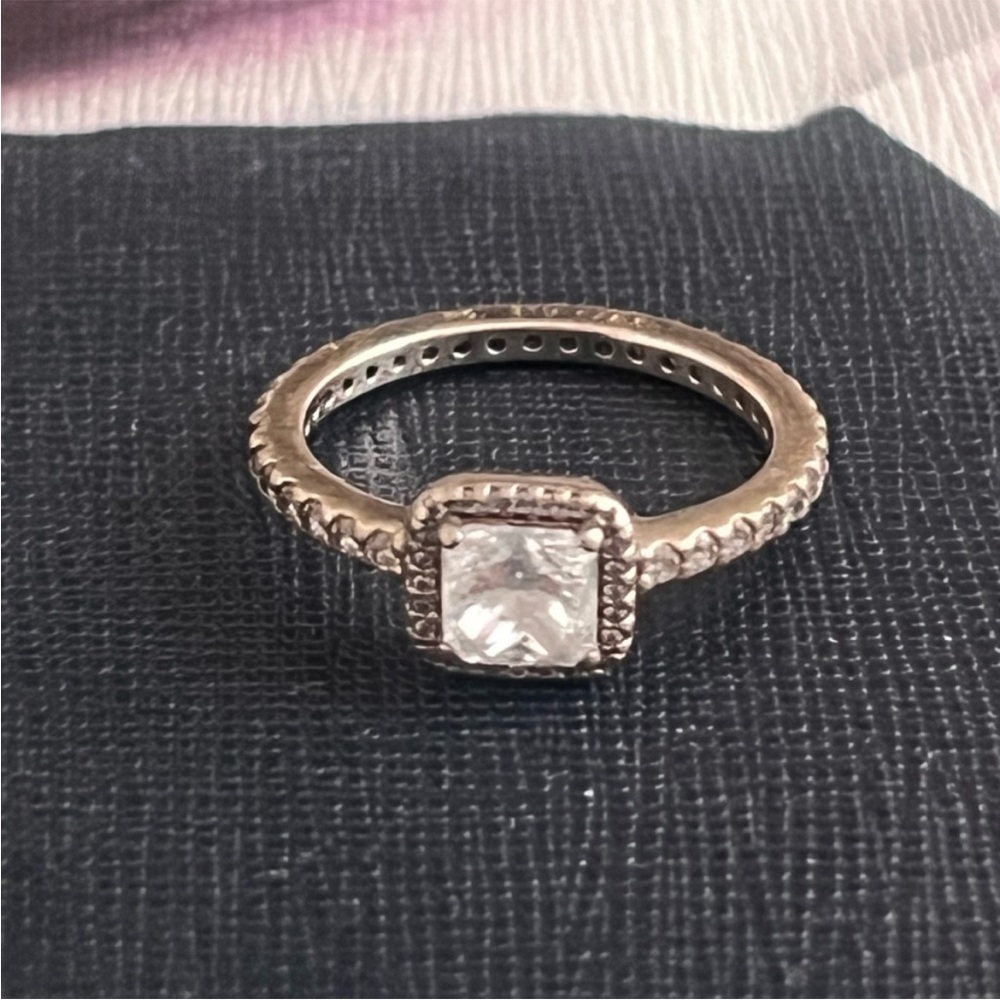Pandora Silver Ring with CZ